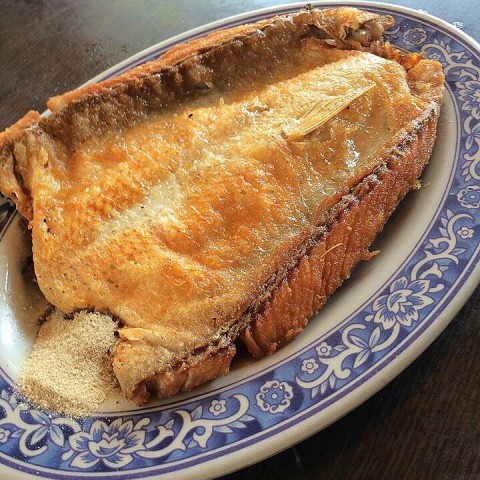 煎司目鱼肚 - 东西好吃,但地方很脏.